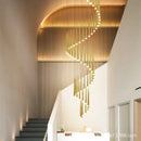 GobekUsa Conical Chandelier Stair Lamp Modern Simple Villa Restaurant Kitchen Bedroom Bar Lighting