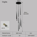 GobekUsa Conical Chandelier Stair Lamp Modern Simple Villa Restaurant Kitchen Bedroom Bar Lighting