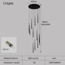 GobekUsa Conical Chandelier Stair Lamp Modern Simple Villa Restaurant Kitchen Bedroom Bar Lighting