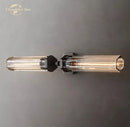 GobekUsa Crystal Hexagonal Sconce: Modern Wall Lamp for Bathroom, Living Room, Bedroom