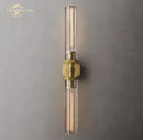 GobekUsa Crystal Hexagonal Sconce: Modern Wall Lamp for Bathroom, Living Room, Bedroom