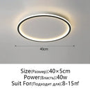GobekUsa Dimmable LED Ceiling Light for Modern Nordic Home Living Room Lighting