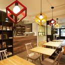 Modern black decorbites geometric led cube pendant kitchen light by Decorbites