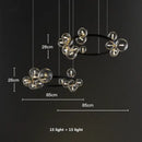 GobekUsa Glass Ball G9 LED Chandelier: Modern Minimalist Nordic Design