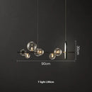 GobekUsa Glass Ball G9 LED Chandelier: Modern Minimalist Nordic Design