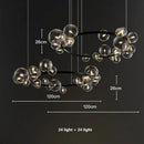 GobekUsa Glass Ball G9 LED Chandelier: Modern Minimalist Nordic Design
