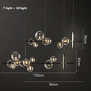 GobekUsa Glass Ball G9 LED Chandelier: Modern Minimalist Nordic Design