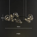 GobekUsa Glass Ball G9 LED Chandelier: Modern Minimalist Nordic Design