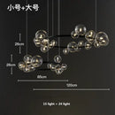 GobekUsa Glass Ball G9 LED Chandelier: Modern Minimalist Nordic Design