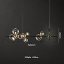 GobekUsa Glass Ball G9 LED Chandelier: Modern Minimalist Nordic Design