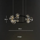 GobekUsa Glass Ball G9 LED Chandelier: Modern Minimalist Nordic Design