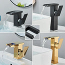 GobekUsa LED Waterfall Bathroom Sink Faucet Hot Cold Mixer Tap Deck Mounted