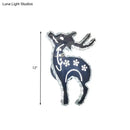 GobekUsa Minimalistic LED Bedroom Wall Sconce with Deer Crystal Shade - Warm/White Light Options