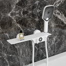 GobekUsa Digital Display Black Waterfall Shower Mixer Wall Mount Brass Bathroom Taps