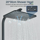 GobekUsa Black 4-Way Digital Shower System with Rainfall Head and Bidet