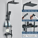 GobekUsa Black 4-Way Digital Shower System with Rainfall Head and Bidet