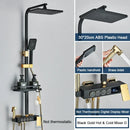 GobekUsa Black 4-Way Digital Shower System with Rainfall Head and Bidet