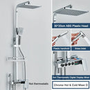 GobekUsa Black 4-Way Digital Shower System with Rainfall Head and Bidet