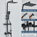 GobekUsa Black 4-Way Digital Shower System with Rainfall Head and Bidet