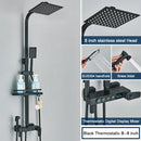 GobekUsa Black 4-Way Digital Shower System with Rainfall Head and Bidet