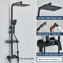 GobekUsa Black 4-Way Digital Shower System with Rainfall Head and Bidet