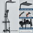 GobekUsa Black 4-Way Digital Shower System with Rainfall Head and Bidet