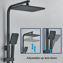 GobekUsa Black 4-Way Digital Shower System with Rainfall Head and Bidet
