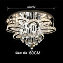 GobekUsa Dimmable LED Crystal Chandelier Chrome Ceiling Light Fixture