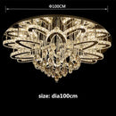 GobekUsa Dimmable LED Crystal Chandelier Chrome Ceiling Light Fixture