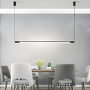 GobekUsa Black Dimmable Led Linear Pendant for Dining Room Chandelier