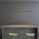 GobekUsa Black Dimmable Led Linear Pendant for Dining Room Chandelier