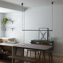 GobekUsa Black Dimmable Led Linear Pendant for Dining Room Chandelier