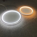 GobekUsa Black Dimmable LED Ring Ceiling Light for Modern Living Room, Bedroom, Kitchen Décor
