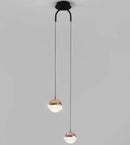 GobekUsa Double Glass Ball Pendant Light Fixture for Bedroom Ceiling Lighting