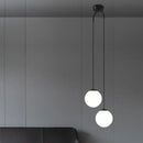GobekUsa Double Glass Ball Pendant Light Fixture for Bedroom Ceiling Lighting