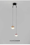 GobekUsa Double Glass Ball Pendant Light Fixture for Bedroom Ceiling Lighting