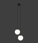 GobekUsa Double Glass Ball Pendant Light Fixture for Bedroom Ceiling Lighting