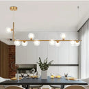 GobekUsa Double Glass Lampshade Chandelier with LED Suspension – Stylish Ceiling Fixture for Dining Room