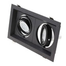 Modern black double ring led recessed ceiling light for living room by Decorbites