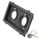 Modern black double ring led recessed ceiling light for living room by Decorbites