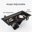 Modern black double ring led recessed ceiling light for living room by Decorbites