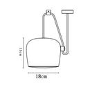 GobekUsa Black Drum LED Pendant for Kitchen & Restaurant - Spider Industrial Ceiling Light