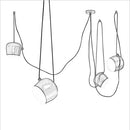 GobekUsa Black Drum LED Pendant for Kitchen & Restaurant - Spider Industrial Ceiling Light