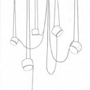 GobekUsa Black Drum LED Pendant for Kitchen & Restaurant - Spider Industrial Ceiling Light
