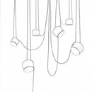 GobekUsa Black Drum LED Pendant for Kitchen & Restaurant - Spider Industrial Ceiling Light