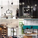 GobekUsa Black Drum LED Pendant for Kitchen & Restaurant - Spider Industrial Ceiling Light