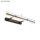 GobekUsa Modern Black Dual Arm LED Wall Mount Vanity Lamp in Warm/White Light