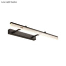 GobekUsa Modern Black Dual Arm LED Wall Mount Vanity Lamp in Warm/White Light