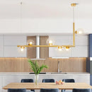 GobekUsa Dual Glass Lamp Ceiling Chandelier LED Suspension Light for Dining and Kitchen