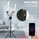 GobekUsa Dualarm LED Beauty Light with Circular Light Strip on Tripod